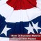5 Pack 3x6 Feet Large American Flags Patriotic Bunting Stars Stripes 4th of July Pleated Fan USA Flag Banners Red White Blue Decorations for Outdoor Porch,Memorial Day,Independence Day,National Day